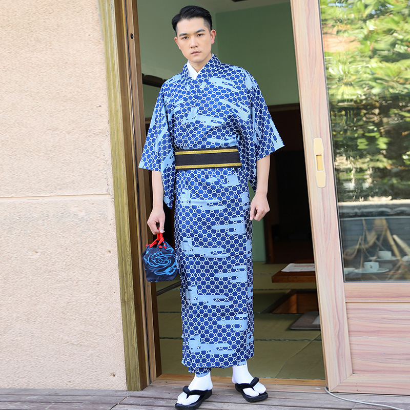 Men'S Formal Ethnic Wear - Summer Japanese Ethnic Clothing flower fire