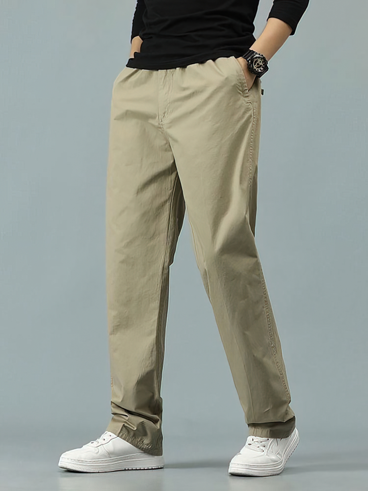 Men Formal Wear In Summer - 100% Cotton Straight Casual Pants Men