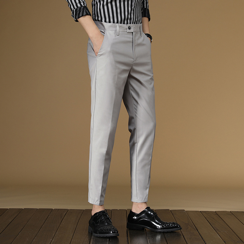 Men Formal Wear In Summer - Summer Suit Pants Men Red Black