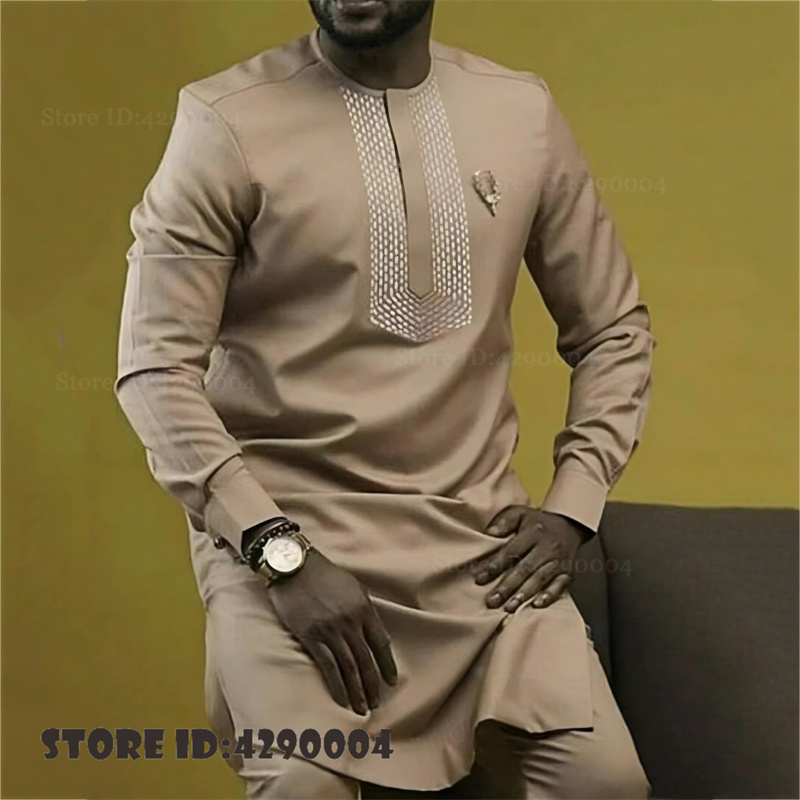 Men'S Formal Ethnic Wear - African Traditional Dress Men's Suit Long