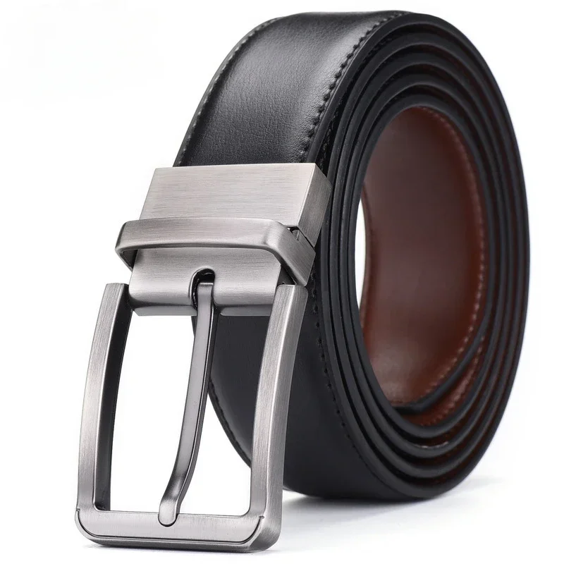 Men Formal Wear With Jeans - Men’s Business & Casual Double-Sided Belt