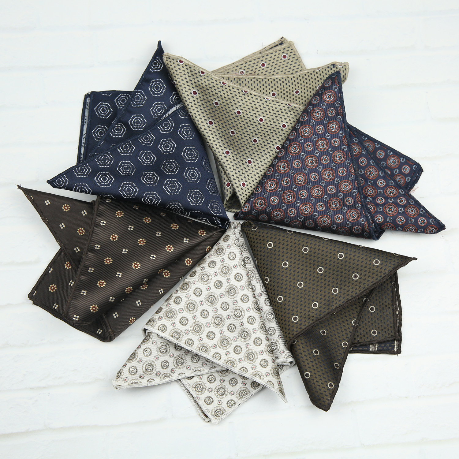 23cm Elegant Polyester Navy Bl - Pocket Square Set recension och pris