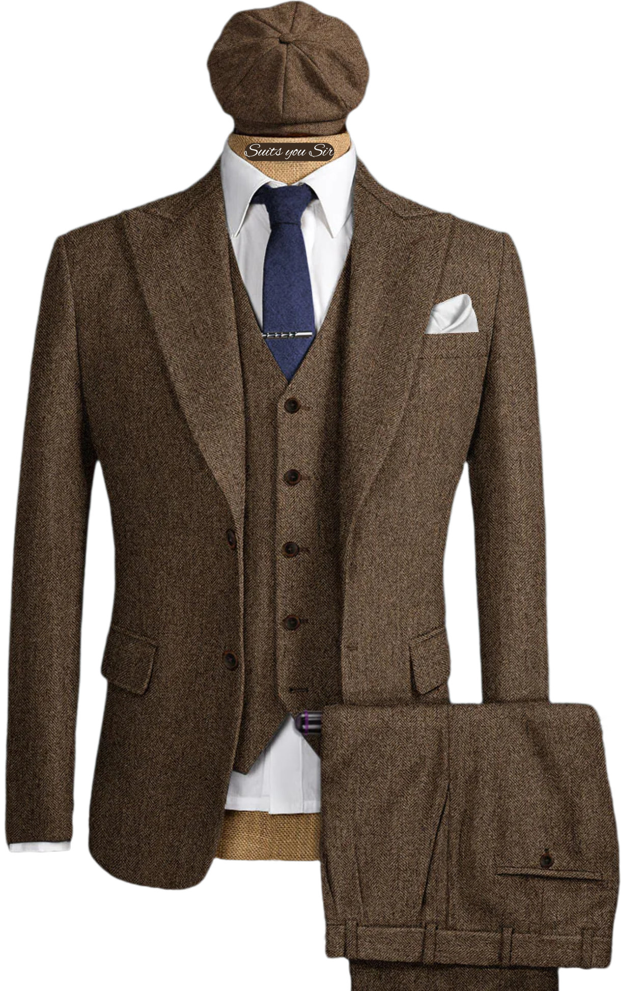 Mens Herringbone Suits 3 Piece - Men'S Formal Wear No Suit recension och pris