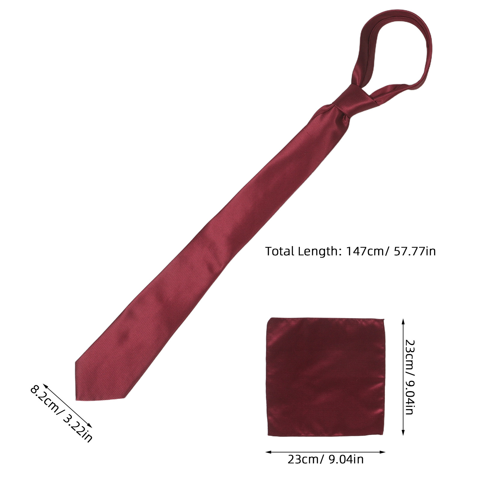 Solid Color Men Necktie Pocket - Pocket Square Set recension och pris