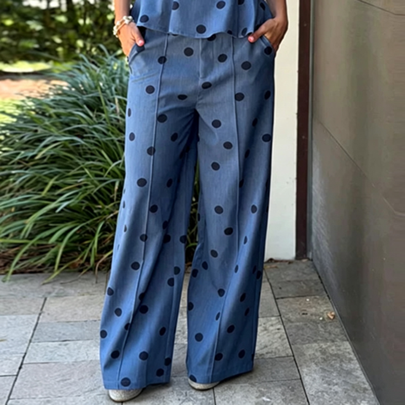 Vintage Dot Print Chambray Two - Pocket Square Set recension och pris