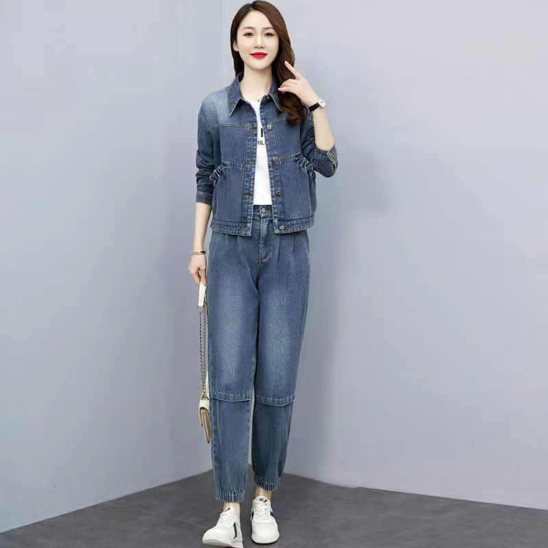 Women Denim Suits 2024 New Spr - Pocket Square Set recension och pris