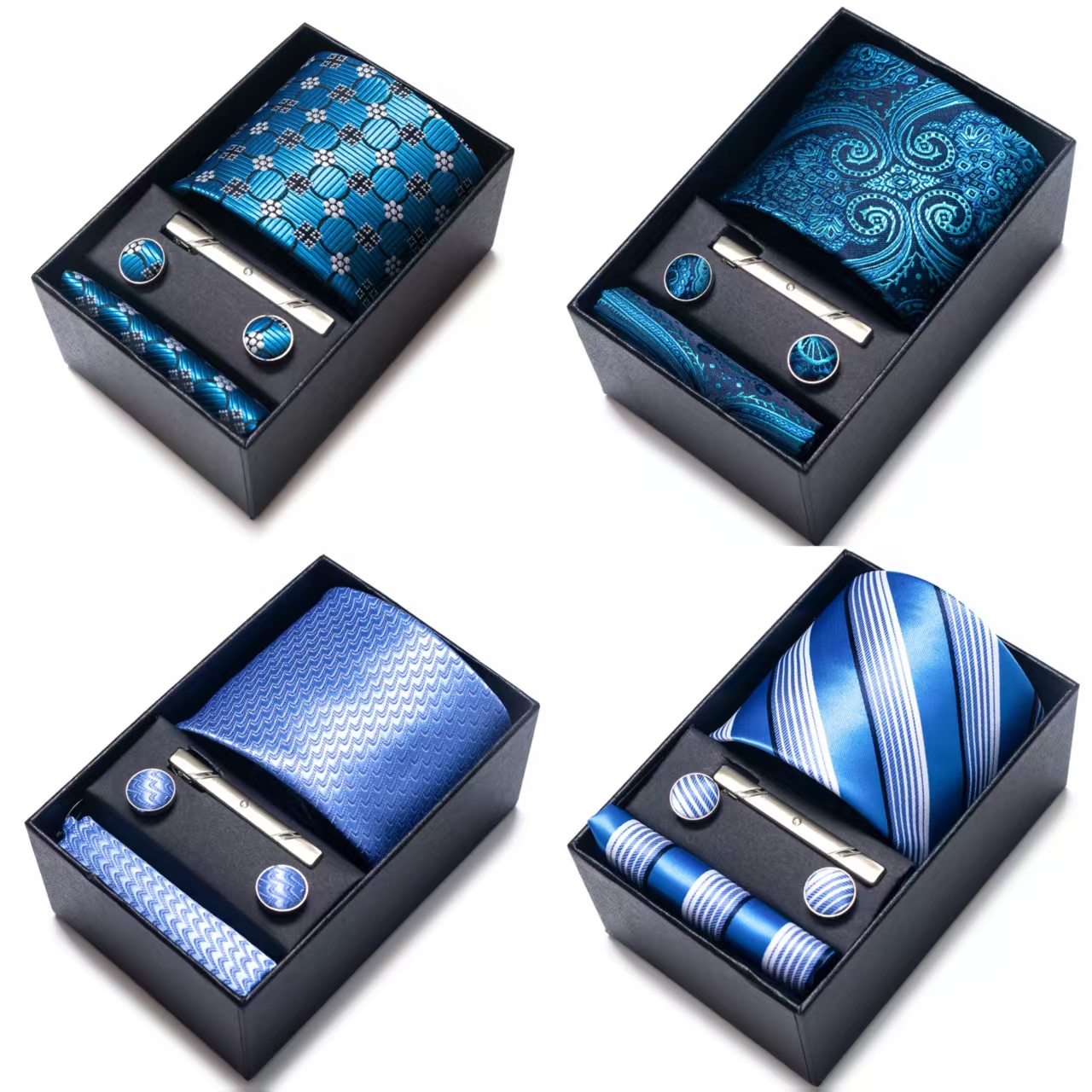 Bright Color Paisley Men's Tie - Pocket Square Set recension och pris