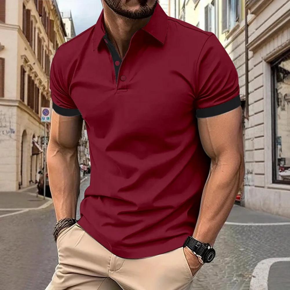 Men Tops Lapel Short Sleeve Ca - Men'S Polo Formal Wear recension och pris