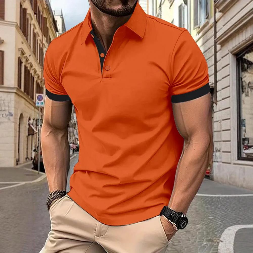 Men Tops Lapel Short Sleeve Ca - Men'S Polo Formal Wear recension och pris
