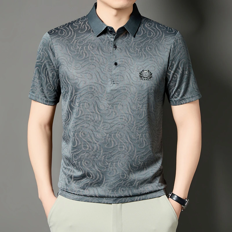 Mens Business Formal Printed P - Men'S Polo Formal Wear recension och pris