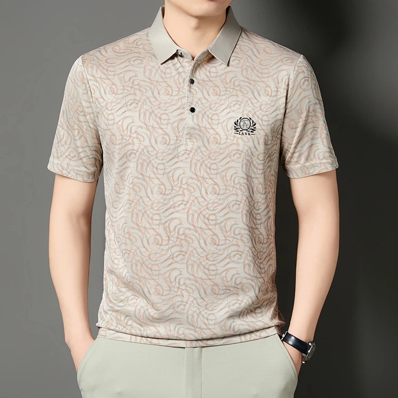 Mens Business Formal Printed P - Men'S Polo Formal Wear recension och pris