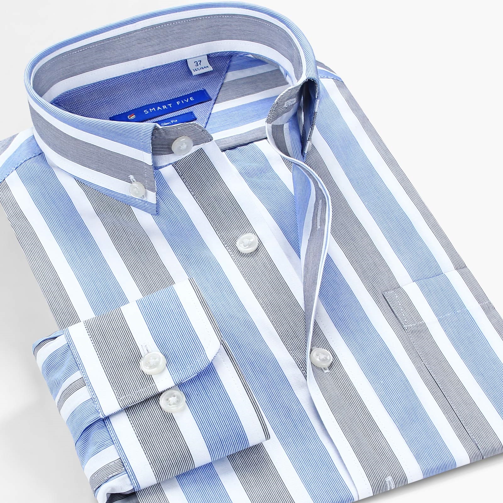 Men's 100% Cotton Striped Shir - Men Formal Wear Brands recension och pris