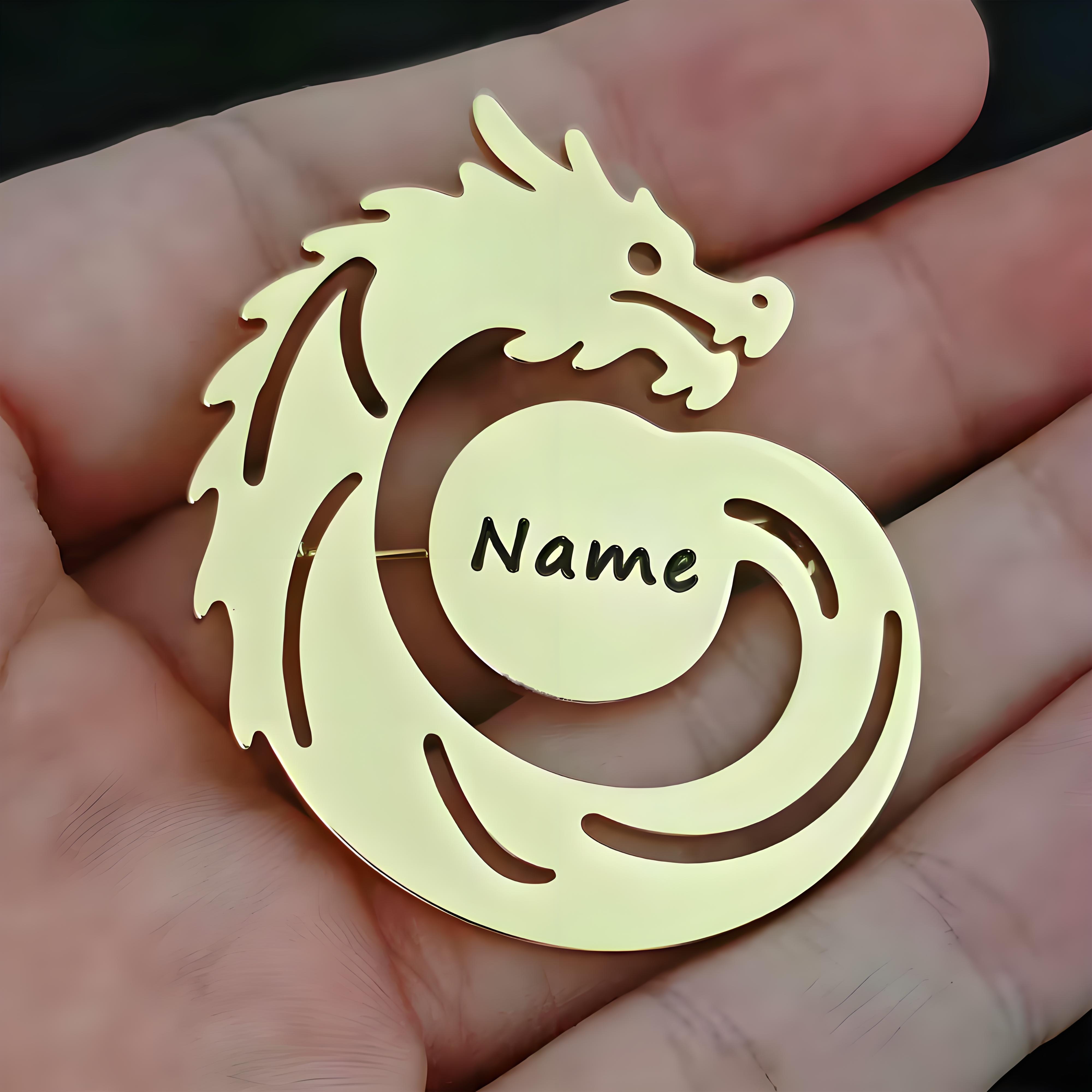 Custom Name Dragon Brooch, Per - Men'S Formal Ethnic Wear recension och pris