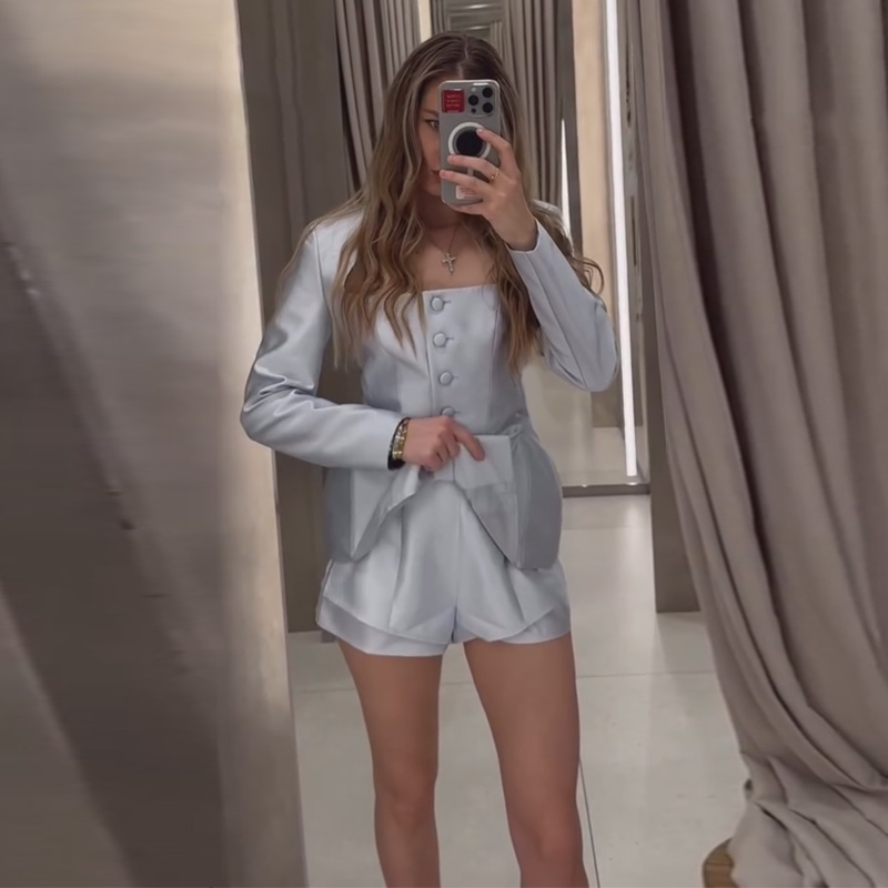 Casual Button Jacket Shorts Su - Pocket Square Set recension och pris