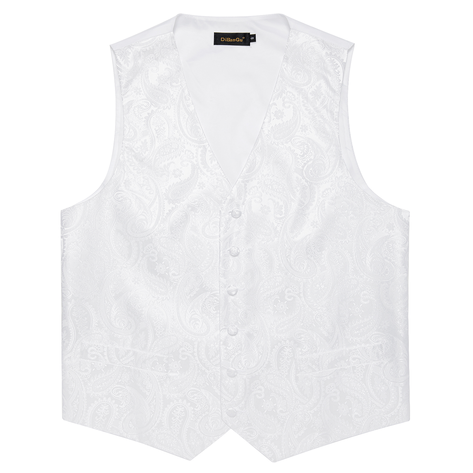 Pure White Wedding Vest for Ma - Pocket Square Set recension och pris