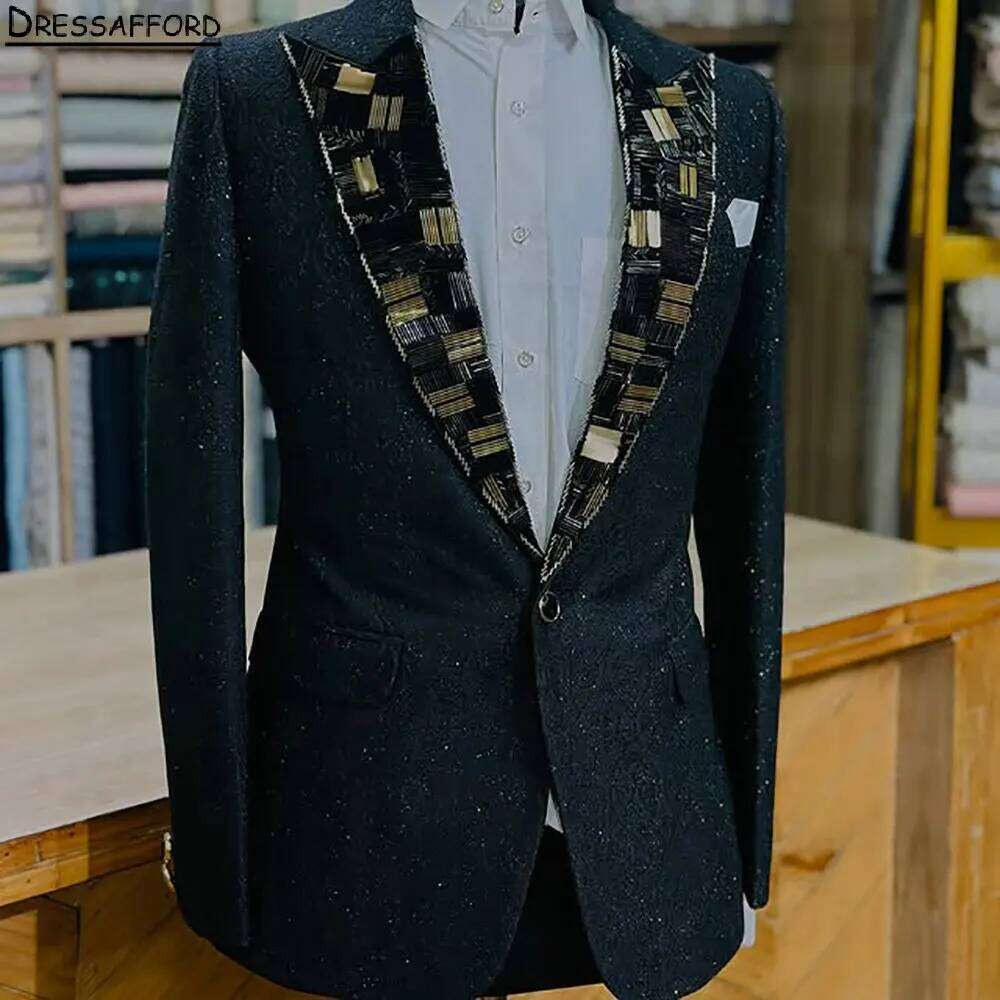 Black Men Business Glitter Cry - Men'S Formal Wear No Suit recension och pris