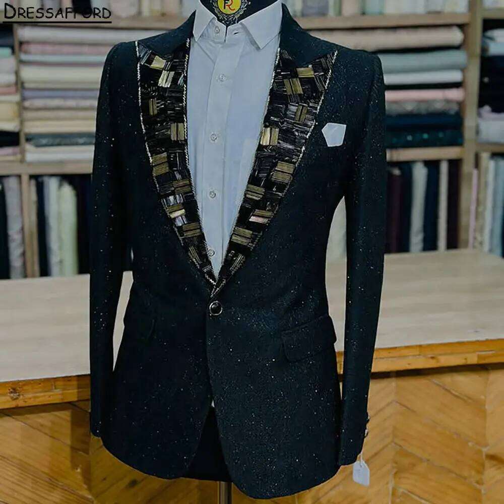 Black Men Business Glitter Cry - Men'S Formal Wear No Suit recension och pris