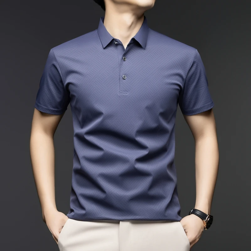 Mens Elegant Pattern Polo Shir - Men'S Polo Formal Wear recension och pris