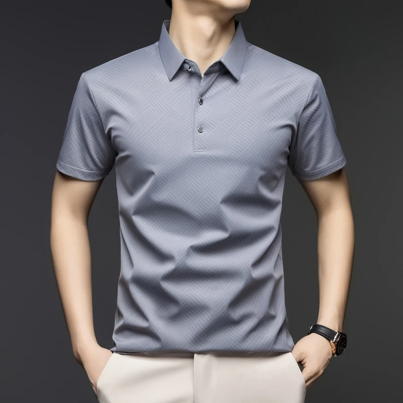 Mens Elegant Pattern Polo Shir - Men'S Polo Formal Wear recension och pris